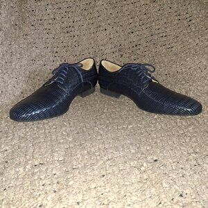WERNER KERN-Ravenna-Blue/Black Printed Leather-Dance Shoes-Sz 7.5 UK/9 US-NWOB